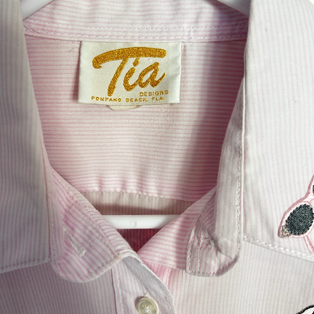 Tia’s Vintage Pink Sock‎ Hop 1950’s Button Down - Picture 5 of 7